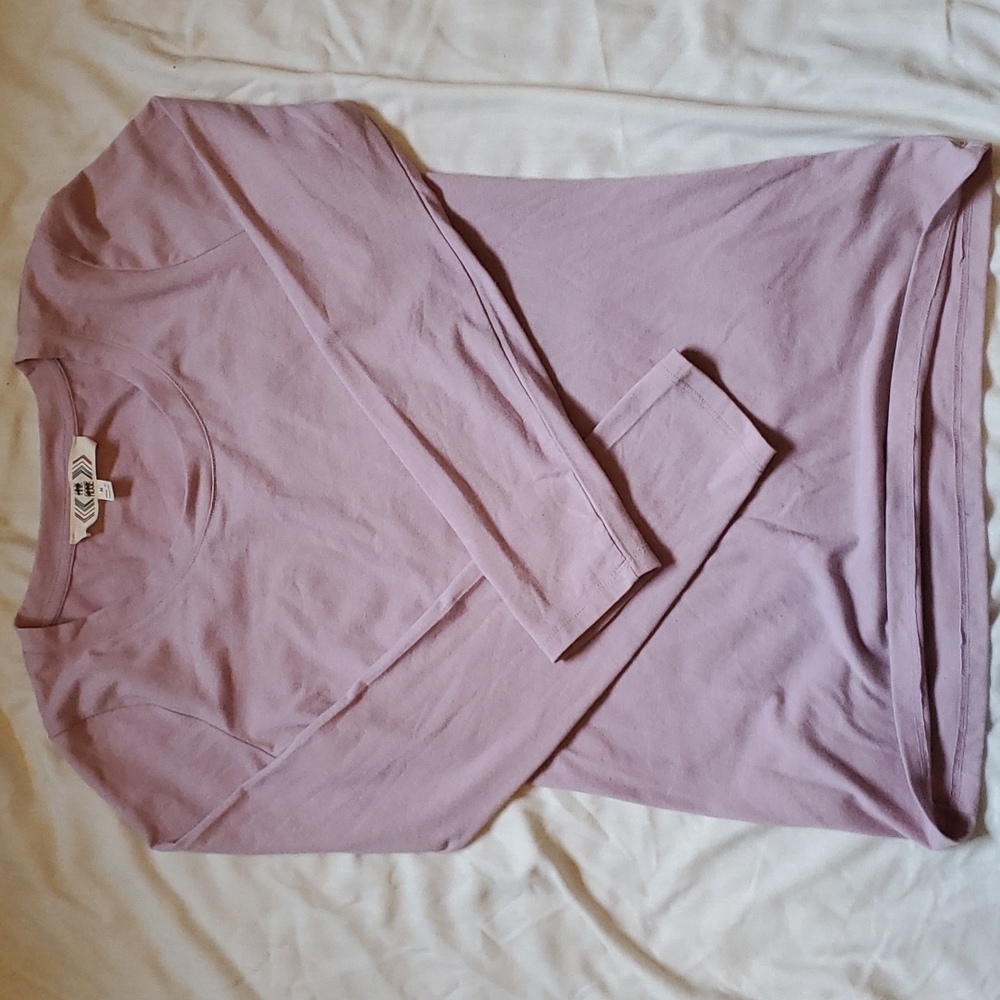 Pink Rose long sleeve cotten/poly/spandex blend shirt size M